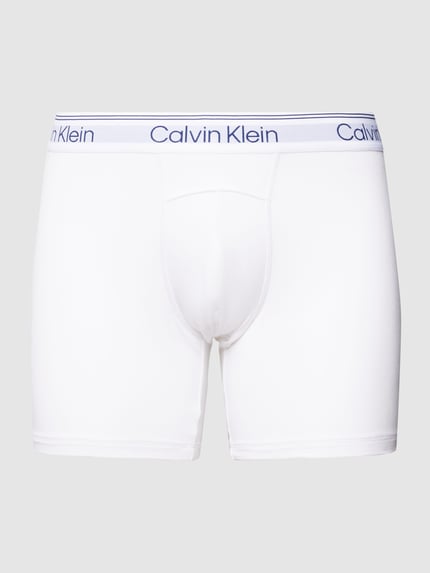Calvin Klein Underwear Obcisłe bokserki z detalem z logo Biały 2