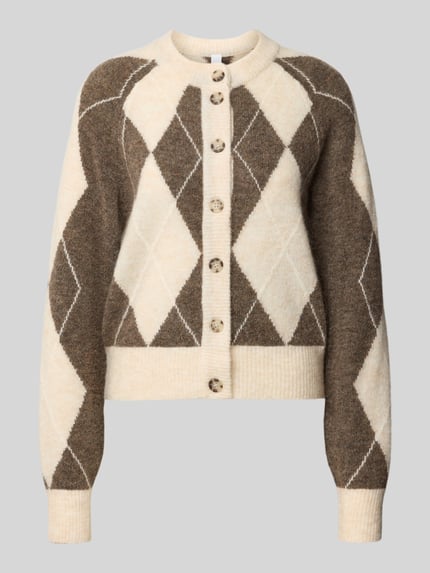 Cardigan van wolmix met ronde hals model 'JOHI' Shop The Look MANNEQUINE