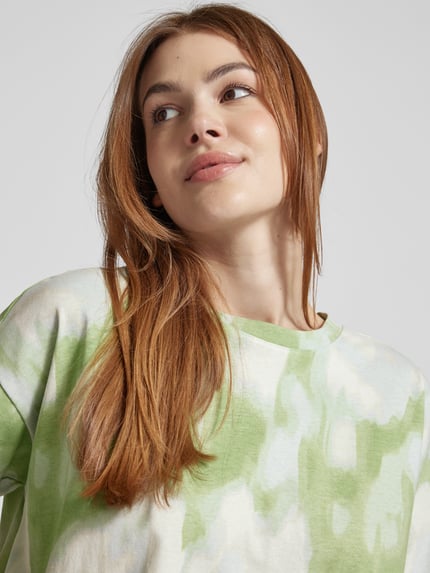 Jake*s Casual Oversized T-Shirt mit Allover-Print Grass 3