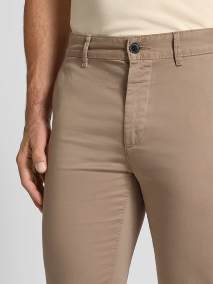 BOSS Orange Chinosy o kroju slim fit z mieszanki bawełny Jasnobrązowy 3
