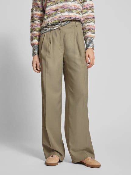 Jake*s Casual Regular Fit Stoffhose mit Bundfalten Schilf 4