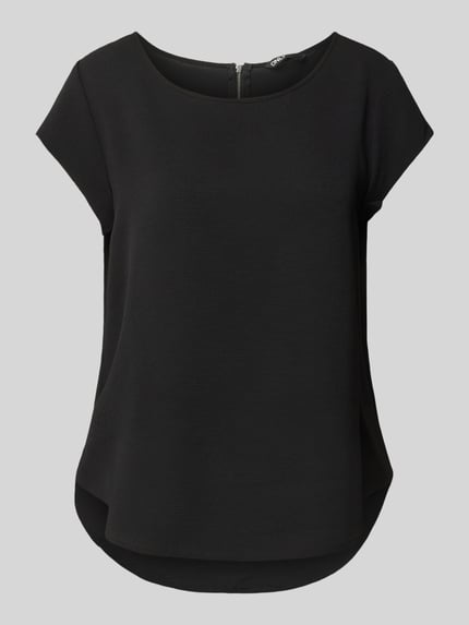 ONLY Blouseshirt in effen design Zwart - 2