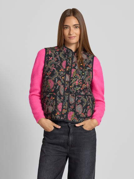 LOLLYS LAUNDRY Gilet met knoopsluiting, model 'Cairo' Antraciet - 4