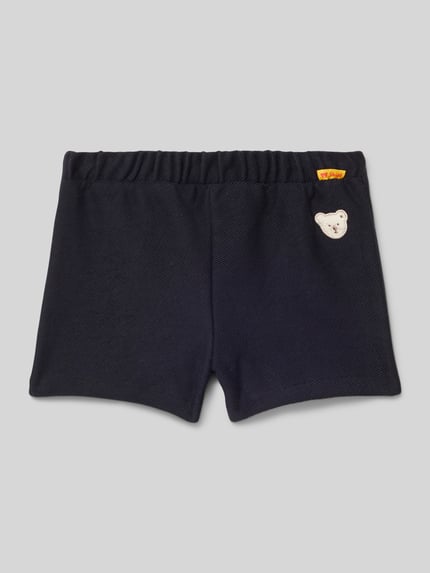 Steiff Szorty o kroju skinny fit z przeszytym kantem Granatowy 3