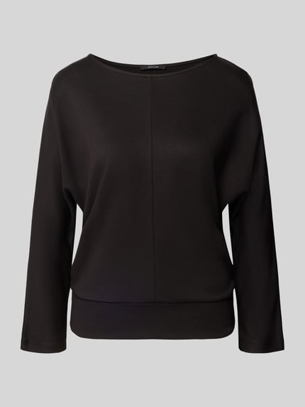 OPUS Loose Fit Langarmshirt aus Viskose-Mix Modell 'Suisa' Black 2