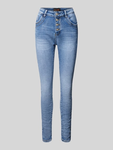 miss goodlife Skinny fit jeans met knoopsluiting Jeansblauw - 2
