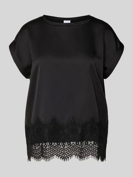 T-shirt z okrągłym dekoltem model „ELLETTE” Shop The Look MANNEQUINE