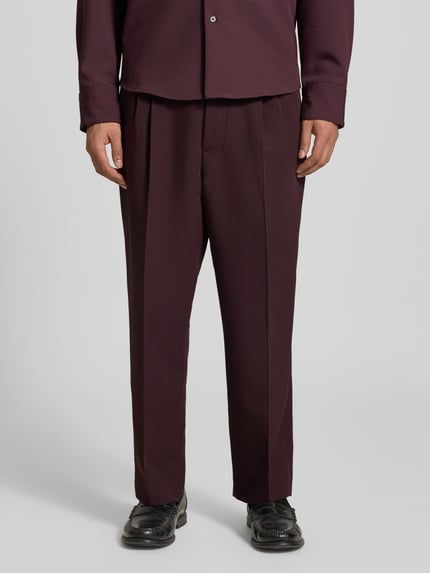 SEIDENSTICKER STUDIO Regular Fit Bundfaltenhose mit Bügelfalten Bordeaux 4