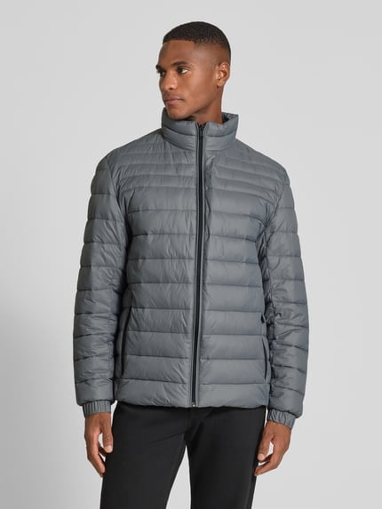 BOSS Orange Slim Fit Steppjacke mit Stehkragen Modell 'ODEN2' Anthrazit 4