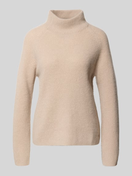 Fynch-Hatton Strickpullover aus Kaschmir mit Stehkragen Beige 2
