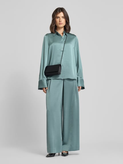 Essentiel Antwerp Weite Hose mit Bundfalte Modell 'IXIE' Petrol 1