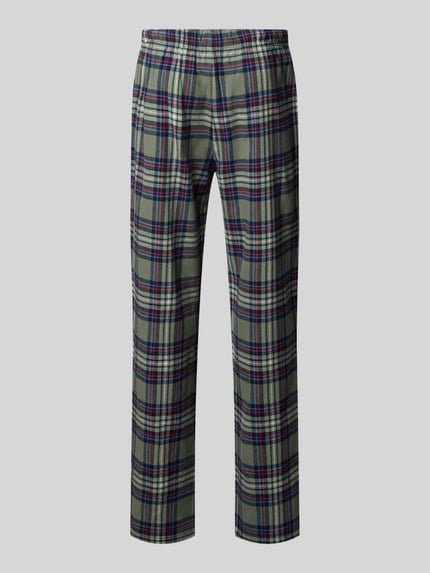 Christian Berg Men Regular Fit Pyjama-Hose im Allover-Look Neon Gruen 3
