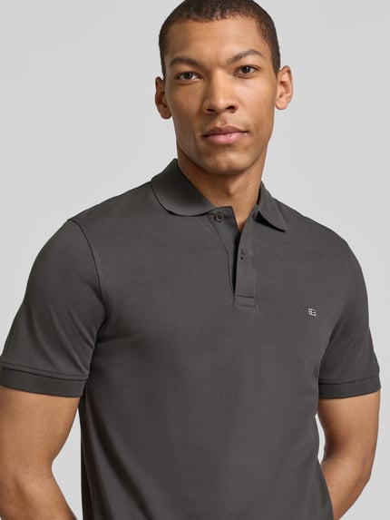 Christian Berg Men Koszulka polo o kroju regular fit z przeszyciami Antracytowy 3