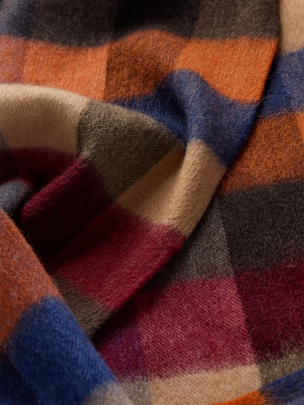 Ascot Wollschal mit Kaschmir-Anteil Bordeaux 2