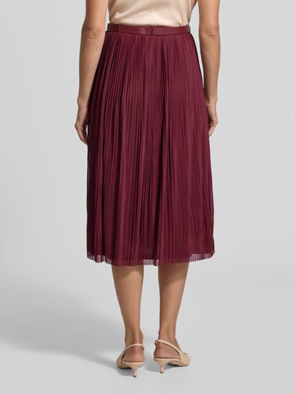 ZABAIONE Midirock aus elastischem Material-Mix Modell 'So44nata' Bordeaux 5