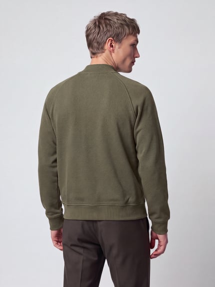 Polo Ralph Lauren Regular Fit Strickjacke mit gestepptem Frontpanel Oliv 5