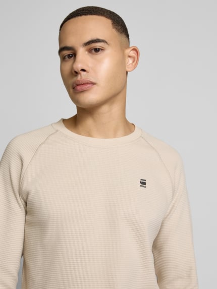 G-Star RAW Longsleeve mit Label-Detail Modell 'Jirgi' Offwhite 3