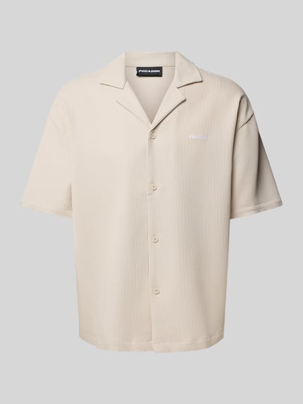 PEGADOR Relaxed Fit Freizeithemd mit Plisseefalten Modell 'TROY' Offwhite 2