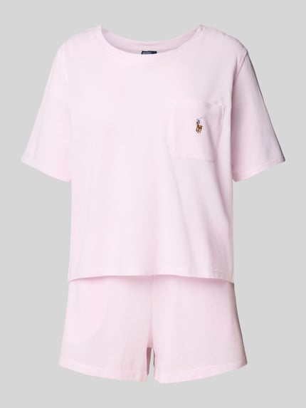 Polo Ralph Lauren Pyjama mit Logo-Stitching Modell 'OXFORD' Rosa 1