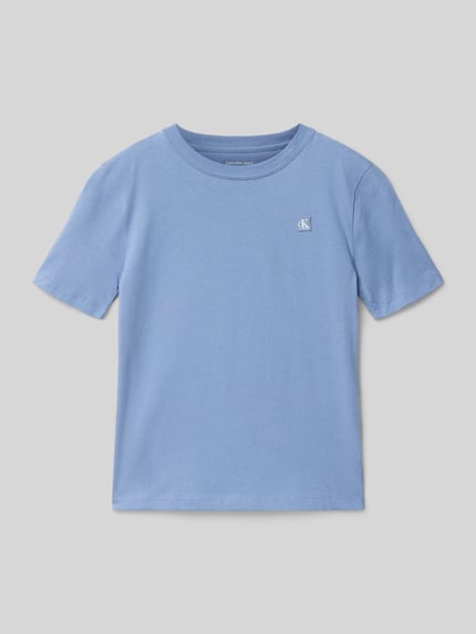 Calvin Klein Jeans Regular Fit T-Shirt aus reiner Baumwolle Hellblau 1