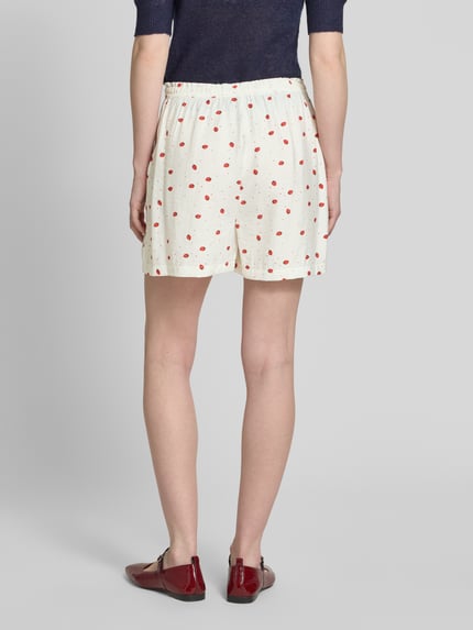 VERO MODA Regular Fit Shorts mit elastischem Bund Modell 'ODETTE' Weiss 5