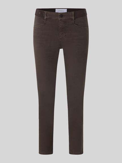 ANGELS Slim Fit Jeans aus Baumwoll-Mix Modell 'ORNELLA SPORTY' Dunkelbraun 2