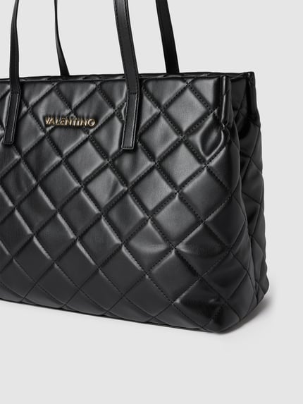 Valentino Bags Shopper z pikowanymi szwami model 'OCARINA' Czarny 2