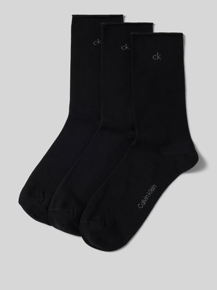 CK Calvin Klein Sokken met logostitching in een set van 3 paar Zwart - 1