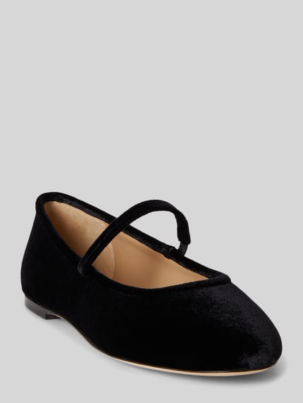 Lauren Ralph Lauren Ballerina mit Mary Jane Riemen Black 1