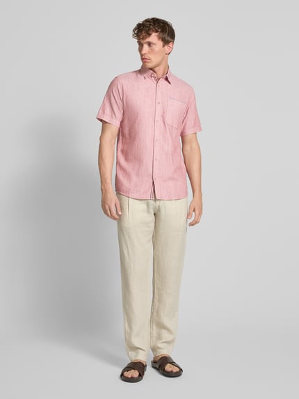 Tom Tailor Regular Fit Freizeithemd aus reiner Baumwolle Hellrot 1