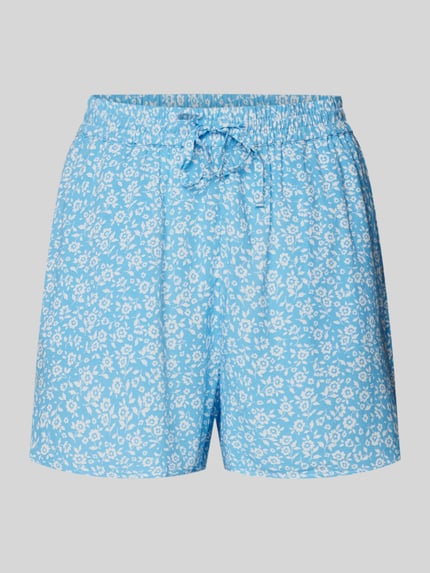 VERO MODA Korte broek van viscose met bloemenmotief, model 'EASY JOY' Lichtblauw - 2