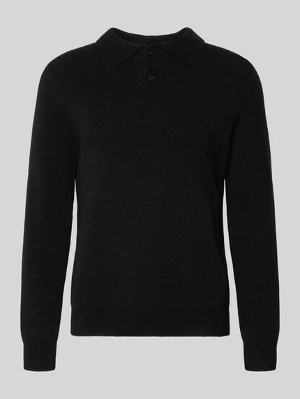 Regular fit poloshirt van wolmix Shop The Look MANNEQUINE