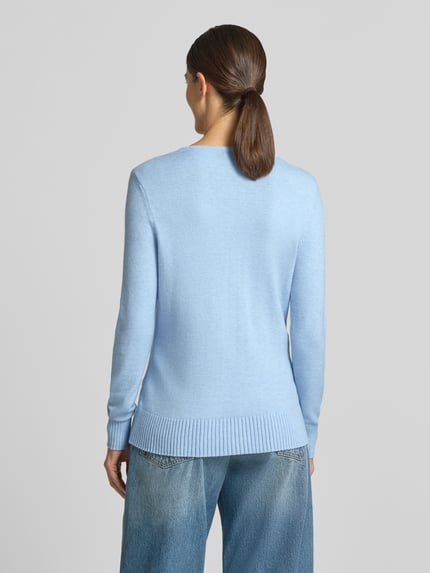 Christian Berg Woman Regular Fit Sweatshirt aus Viskose-Anteil Hellblau Melange 5