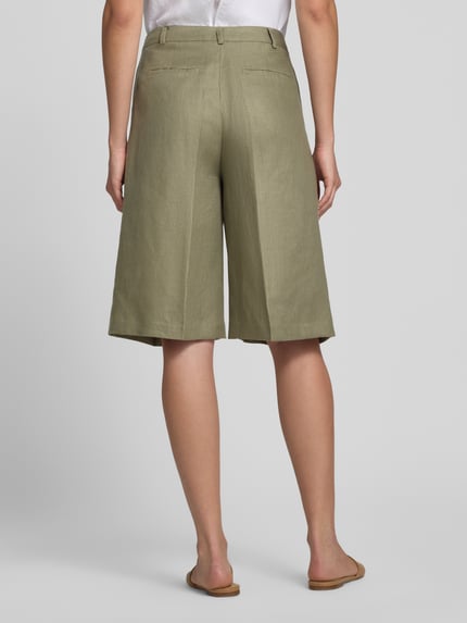 Christian Berg Woman Selection Straight Fit Bermuda mit Bundfalten Oliv 5