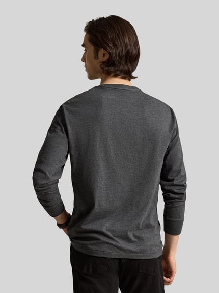 Polo Ralph Lauren Regular Fit Langarmshirt aus reiner Baumwolle Mittelgrau 5