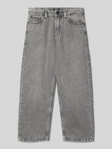 Produktfoto, Jeans mit Eingrifftaschen Modell 'ALEX' von JACK & JONES aus reiner Baumwolle im Relaxed-Fit, graue Struktur, Kinder Jeans
