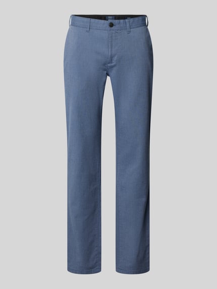 Produktfoto, Kleingemusterte Hose mit Gesäßtaschen von MCNEAL in Blau, Baumwoll-Elasthan-Mix, Slim-Fit, dezente Struktur, Herren Hose
