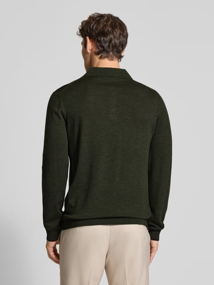 Cruna Strickpolo aus reiner Wolle Khaki 5