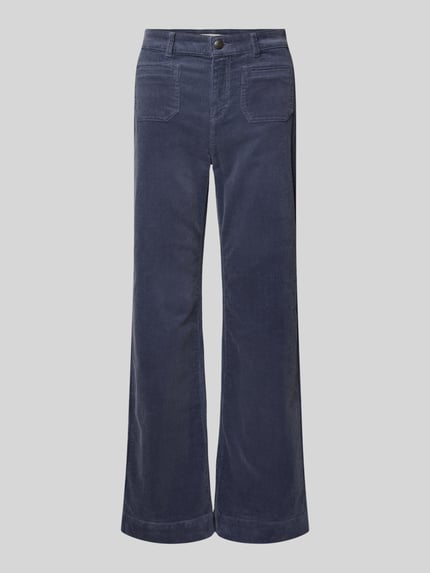 Christian Berg Woman Wide Leg Cordhose mit Gesäßtaschen Blau 2
