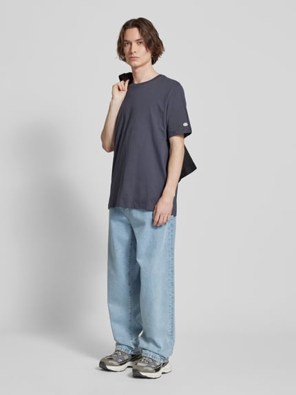 Champion T-shirt met labelstitching Antraciet - 1