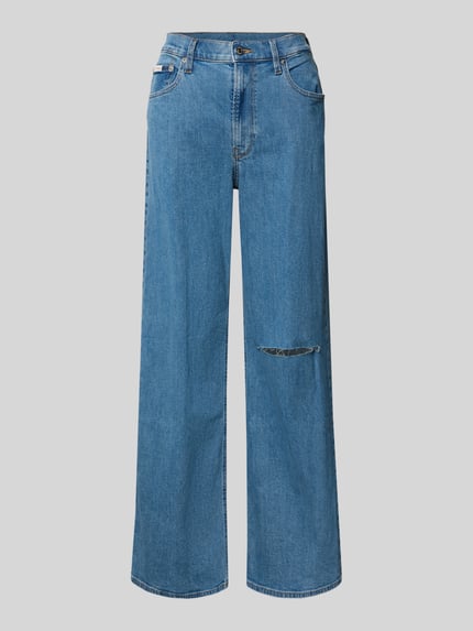 Calvin Klein Jeans Ultra High Wide Leg Jeans im Destroyed-Look Blau 2