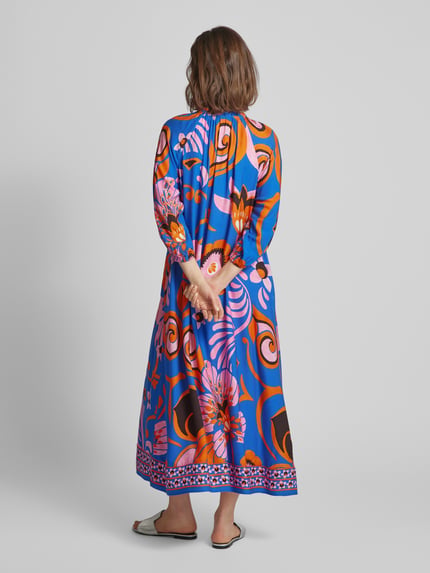 Smith and Soul Kleid aus Viskose mit Allover-Muster Blau 5