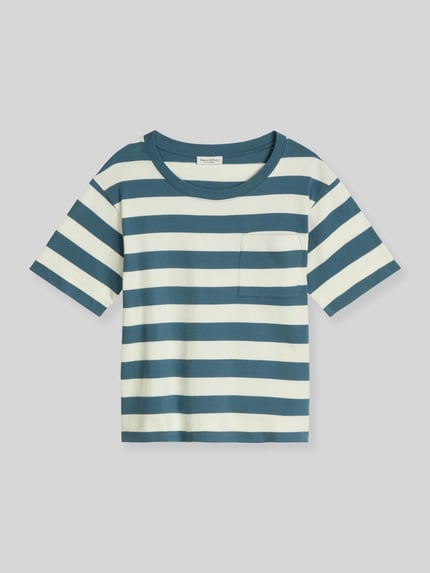 Marc O'Polo Loose Fit T-Shirt aus reiner Baumwolle Petrol 2