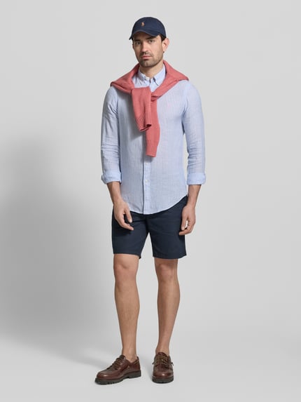 Polo Ralph Lauren Slim Fit Freizeithemd aus reinem Leinen Hellblau 1