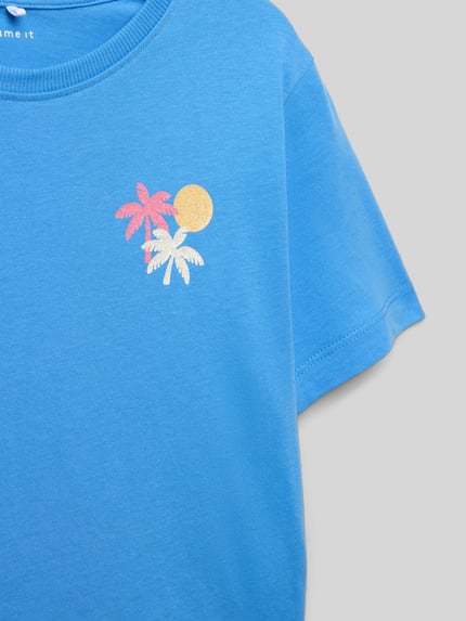 NAME IT T-Shirt mit Motiv-Print Modell 'JASSA' Hellblau 2