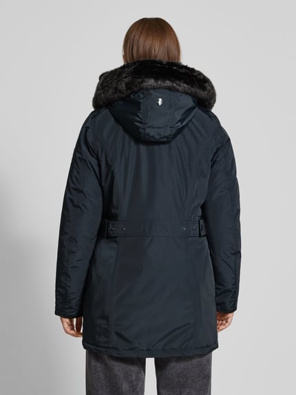 Wellensteyn Taillierter Parka mit Kunstfellbesatz Modell 'STAVANGER' Marine 5