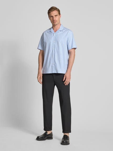 Selected Koszula casualowa o kroju relaxed fit z czystej bawełny model ‘RLXHOLGER’ Jasnoniebieski 1