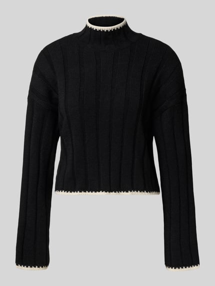 ONLY Regular Fit Strickpullover mit Turtleneck Modell 'CHICK' Black 2