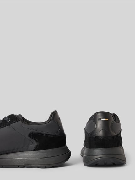 BOSS Sneaker aus Textil mit Veloursleder-Besatz Black 2