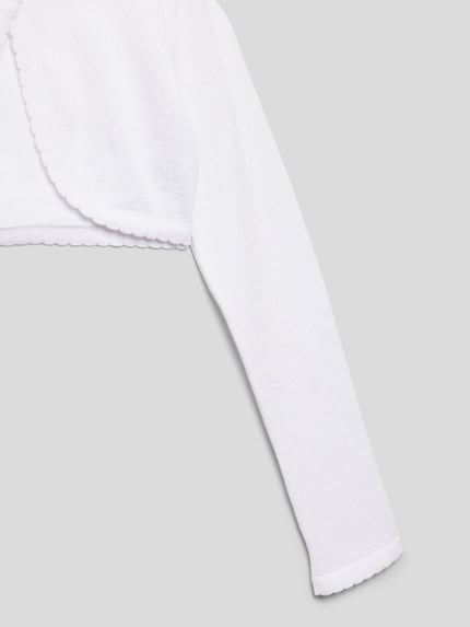 Happy Girls Bolero aus Effektgarn mit Muschelsaum Weiss 2